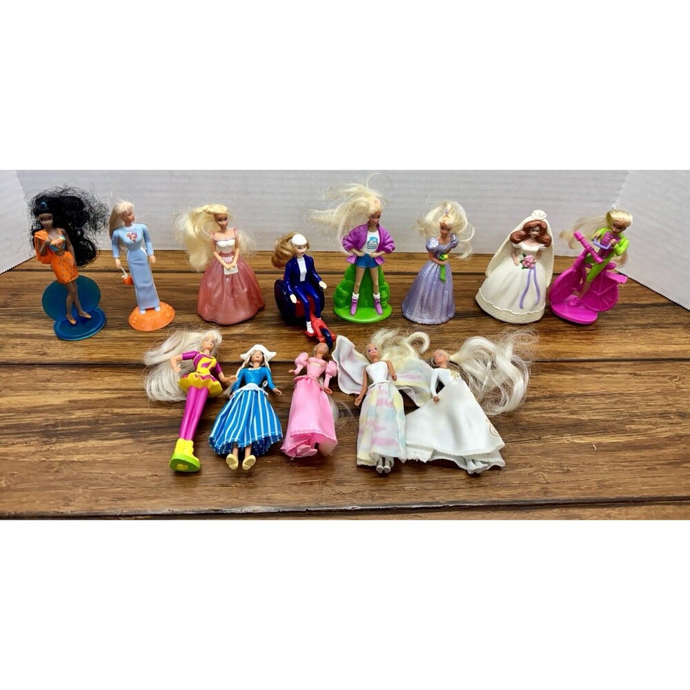 Lot of 13 McDonald’s Barbie Vintage 90’s Toys Figures